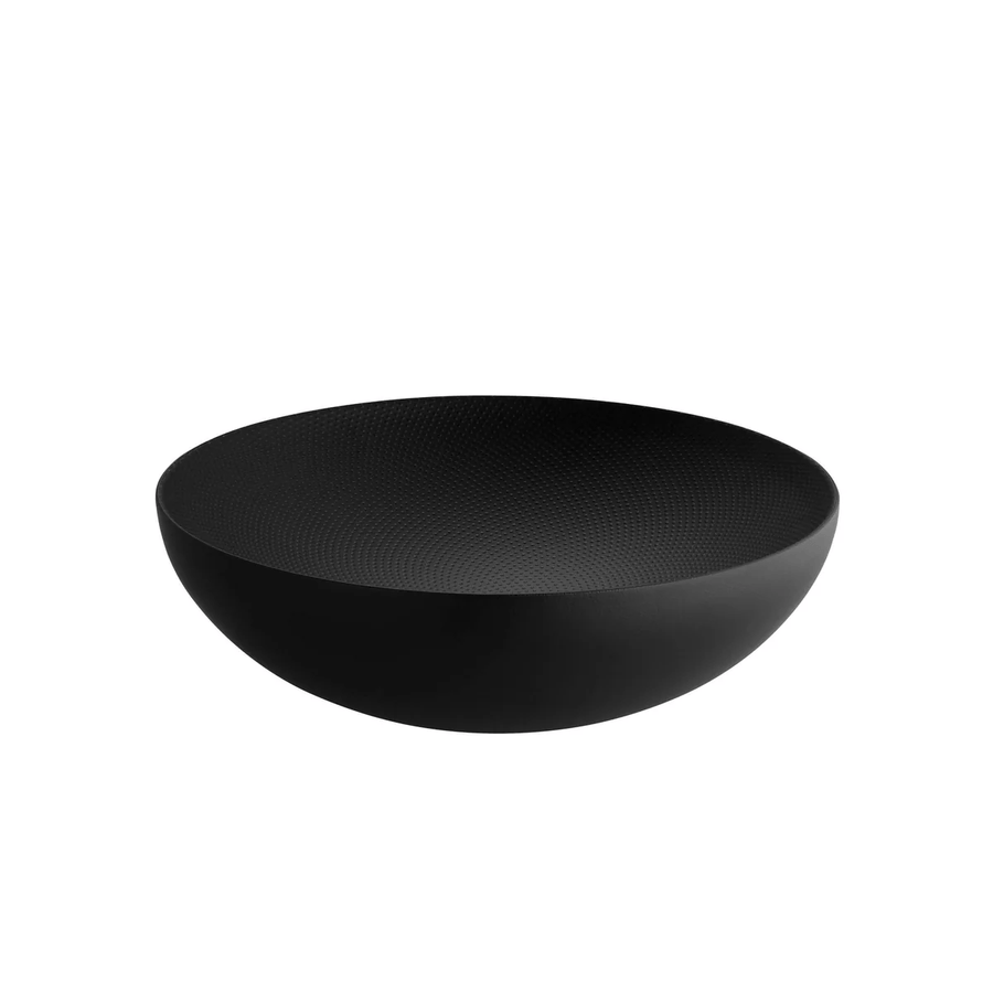 Alessi Schale Behälter Doppelwandige Schale Schwarz Reliefdekor ø 25 X H 7,3 Cm B-Ware - 8003299439492