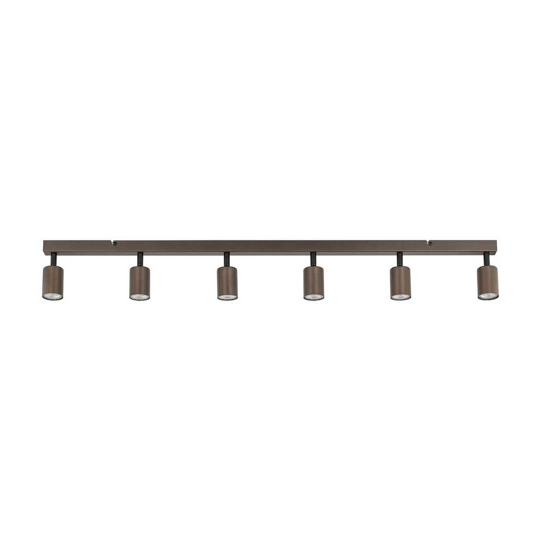 Deckenspot Top Justierbar Braun Sechsflammig Linear Deckenlampe Lampe Leuchte B-Ware - 5901780561833