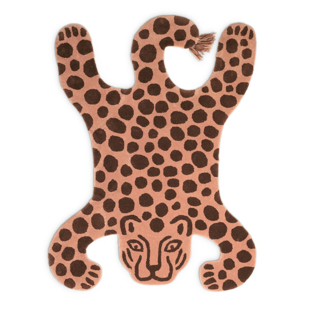 Ferm Living Teppich Matte Bodenbelag Safari Leopard Braun Kinderzimmer Wolle B-Ware - 5704723023616