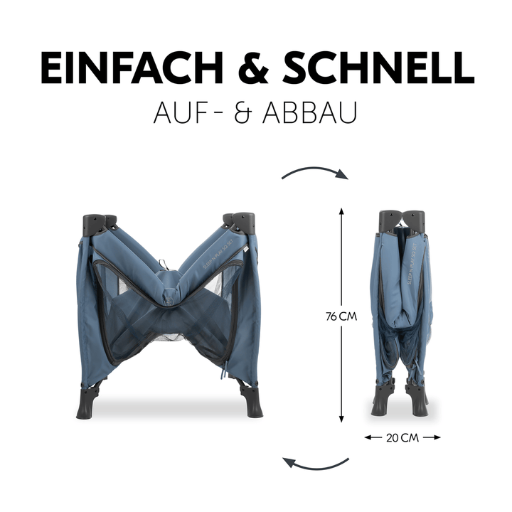 Hauck Reisebett Laufstall Babybett Sleep N Play Sq Dark Blue Matratze Transport B-Ware - 4007923606728