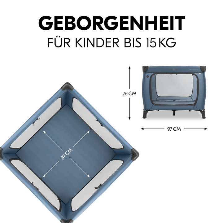 Hauck Reisebett Laufstall Babybett Sleep N Play Sq Dark Blue Matratze Transport B-Ware - 4007923606728