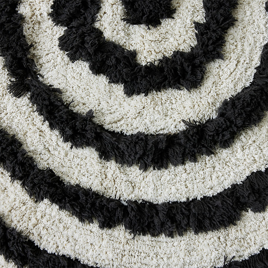 H Kliving Runde Badezimmermatte Badteppich Badmatte Bad Matte ø 120 Cm Monochrome B-Ware - 8718921057547
