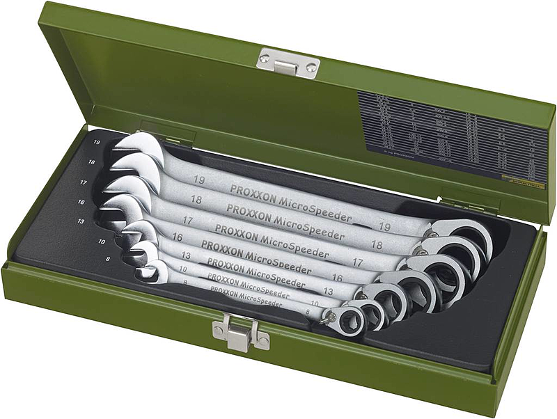Proxxon Industrial Micro Speeder 23124 Ring Maulschlüssel Satz 7teilig 8   19 Mm B-Ware - 4006274231245