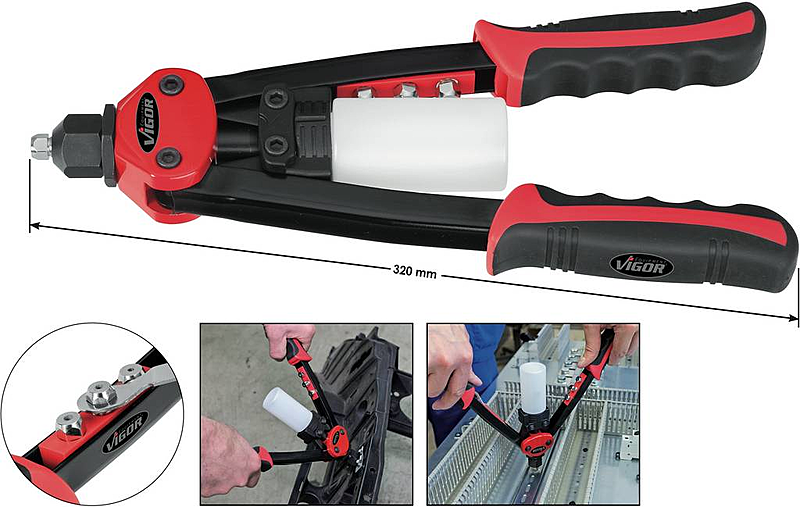 Vigor V2788 Blindnietzange Popnietzange Nietzange Spezialzange Zange 320 Mm B-Ware - 4047728027885